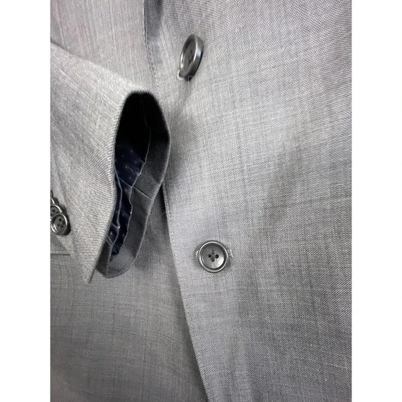 Bonobos Slim Fit Blazer Men's 42R Grey Wool Blend Suit Jacket Modern Business